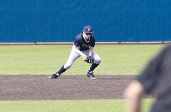 Fielding stance — ready for the play