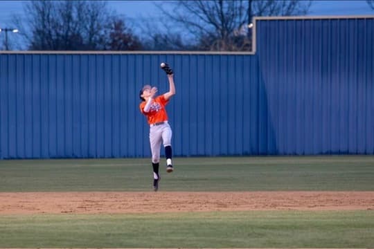 Jumping to snag a line drive